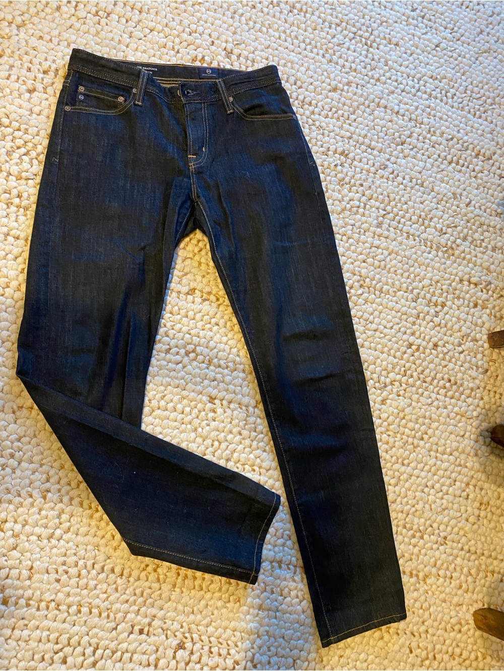 Ag Adriano Goldschmied Men’s Dark Indigo Tailored Leg Jeans
